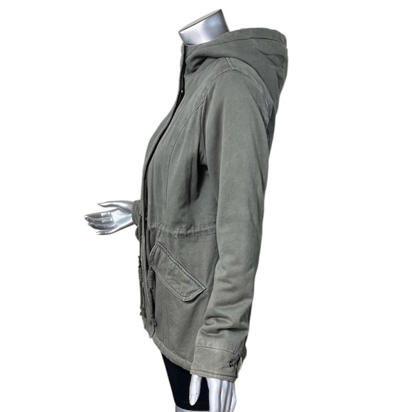 Sebby Sherpa Lined Hooded Utility Jacket Winter Coat Parka Olive Women's Medium - Picture 3 of 13